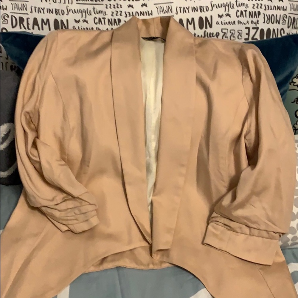 Velvet Heart , Cream/ peach blazer , size small